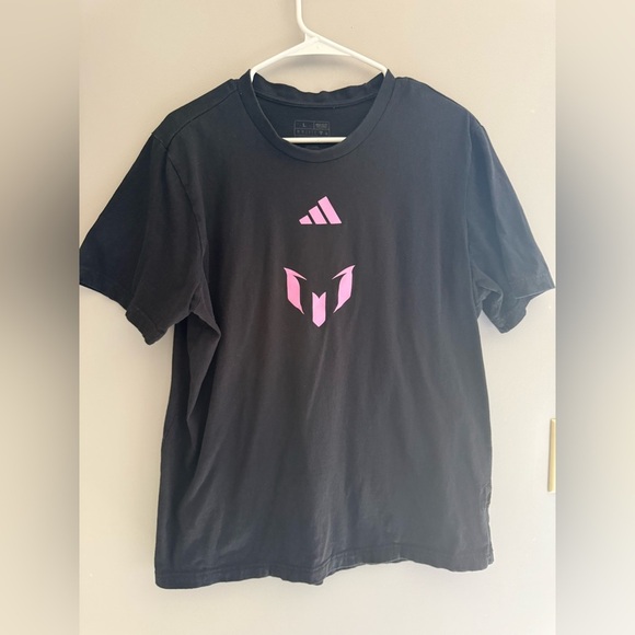 adidas Other - Adidas Lionel Messi Inter Miami Black Graphic T Shirt SZ LG Player Number 10